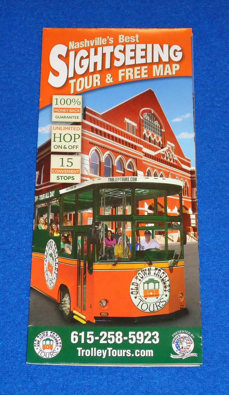 BRAND NEW NASHVILLE BEST SIGHTSEEING TROLLEY TOUR GREAT MUSIC CITY MAP ...