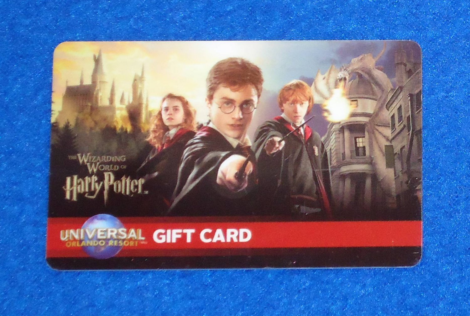 COOL HARRY POTTER UNIVERSAL STUDIOS GIFT CARD SOUVENIR HERMIONE RON