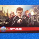 COOL HARRY POTTER UNIVERSAL STUDIOS GIFT CARD SOUVENIR HERMIONE RON **NO VALUE**