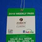 DYNAMIC 2018 ZURICH CLASSIC WEEKLY PASS NEW ORLEANS PGA TOUR FEDEX CUP KEEPSAKE