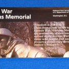BRAND NEW KOREAN WAR VETERANS MEMORIAL NATIONAL PARK SERVICE FLYER WASHINGTON DC BRAND NEW KOREAN WAR VETERANS MEMORIAL NATIONAL PARK SERVICE FLYER WASHINGTON DC