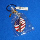 BRAND NEW DYNAMIC NEW YORK CITY STATUE OF LIBERTY AMERICAN FLAG KEYCHAIN SEALED
