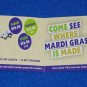 *NEW* SENSATIONAL NEW ORLEANS MARDI GRAS WORLD BROCHURE COLLECTIBLE + BONUS CARD