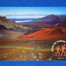 **BRAND NEW** GORGEOUS HAWAII HIKING IN HALEAKALA CRATER POSTCARD PEAKS VALLEYS