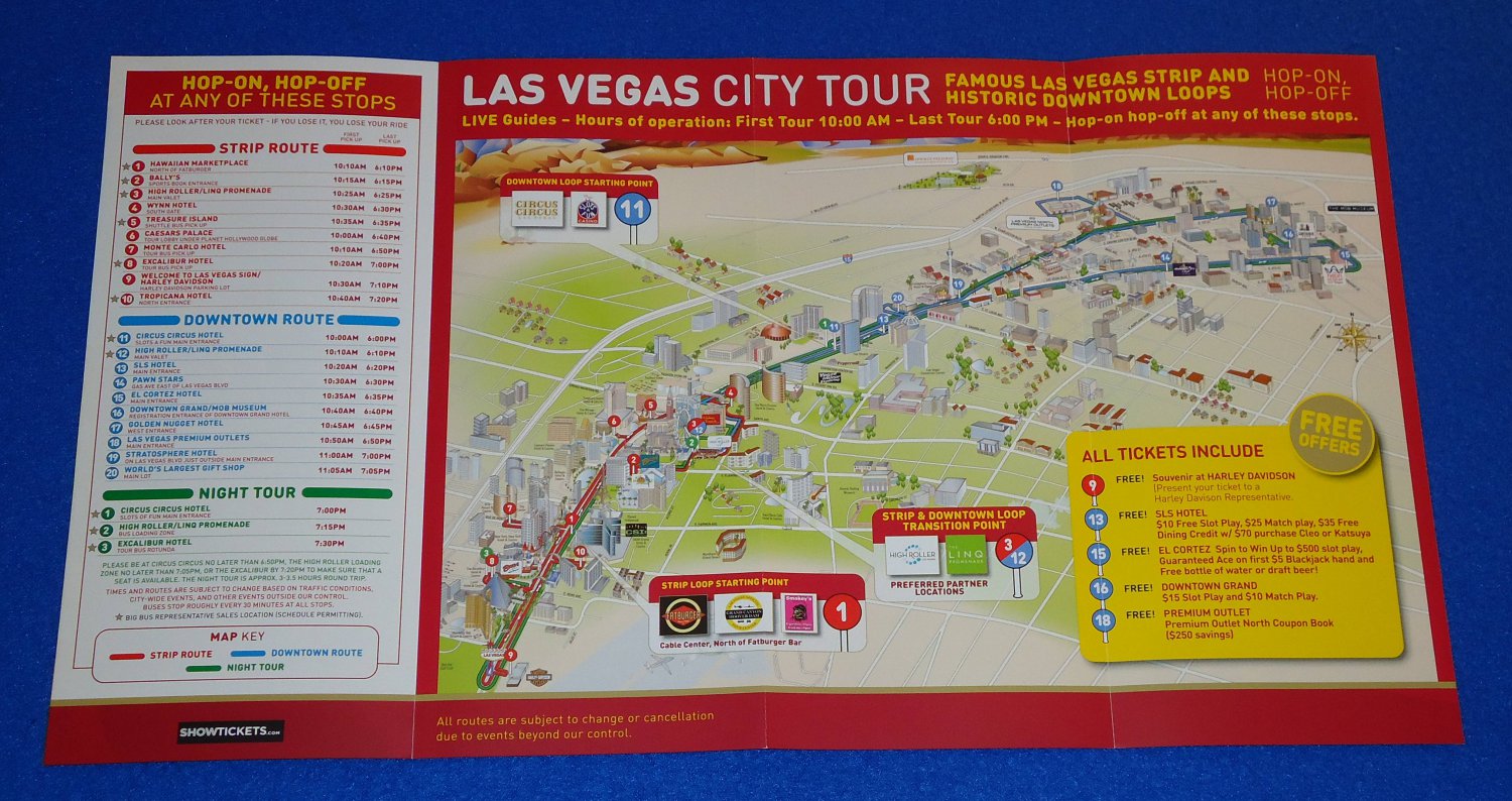 Hop On Hop Off Las Vegas Map 