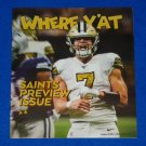 WHERE Y'AT MAGAZINE NEW ORLEANS SAINTS TAYSOM HILL COVER 2020 SAINTS SCHEDULE