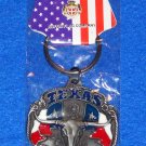 *BRAND NEW AWESOME TEXAS LONGHORN STEER KEYCHAIN FACTORY SEALED TEXAS STATE FLAG