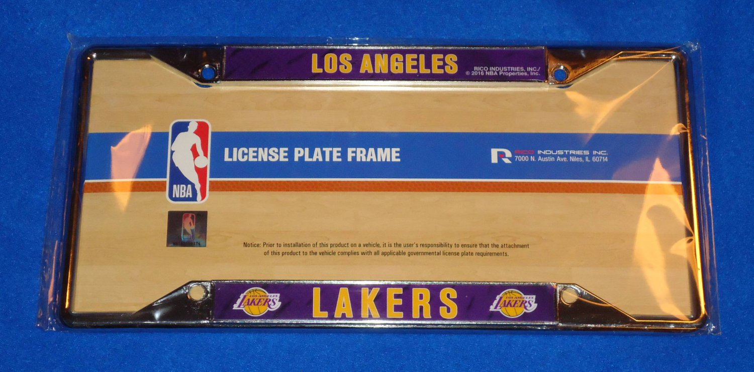 BRAND NEW LOS ANGELES LAKERS CHROME AUTO LICENSE PLATE FRAME NBA TEAM
