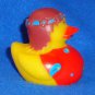 BRAND NEW UNIQUE CHARMING HIPPIE RUBBER DUCK 60'S HIPSTER BEATNIK