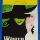 BRAND NEW WICKED MUSICAL PLAYBILL TONY AWARD WINNER WIZARD OF OZ IDINA MENZEL