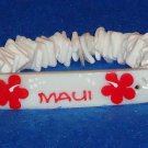 BRAND NEW RADIANT HAWAIIAN MAUI STRETCH BRACELET RED FLOWERS WHITE PUKA SHELL BRAND NEW RADIANT HAWAIIAN MAUI STRETCH BRACELET RED FLOWERS WHITE PUKA SHELL
