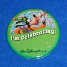 BRAND NEW OUTSTANDING WALT DISNEY WORLD I'M CELEBRATING BUTTON PIN COMMEMORATIVE BRAND NEW OUTSTANDING WALT DISNEY WORLD I'M CELEBRATING BUTTON PIN COMMEMORATIVE