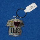 BRAND NEW SPARKLING WASHINGTON DC I LOVE DC T-SHIRT KEYCHAIN COLLECTOR'S ITEM