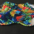 NEW CONTEMPERARY SWIM ABS ALLEN SCHWARTZ SIZE 12 ONE SHOULDER RAINBOW COLORS