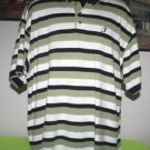 MEN'S LINKSPORT BY AUSTAD'S GOLF SHIRT XL NAVY BLUE / GREEN / WHITE POLO RUGBY
