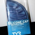 NEW TYR SPORT SILICONE CAP WRINKLE FREE-BLUE