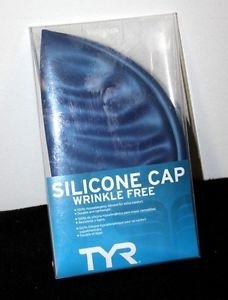 NEW TYR SPORT SILICONE CAP WRINKLE FREE-BLUE