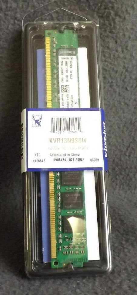 NEW KINGSTON VALUE RAM 4GB 1333MHz PC3 DDR3 DESKTOP MEMORY KVR13N9S8/4