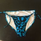 NEW OP SWIMSUIT BOTTOMS CHEETAH PRINT BLUE SIZE XL X-LARGE SUMMER SWIM GIRL