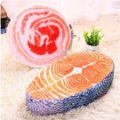 3D Squishy Food Salmon Streaky Meat Plush Pillow Car Cushion Home Decor Gift