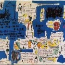 Jean Michel Basquiat "Ascent" Abstract HUGE Oil Painting on Canvas 24x32"