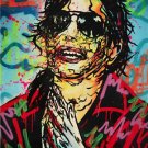 Alec Monopoly Handcraft HUGE Oil Painting on Canvas Michael Jackson 28x36"