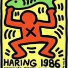 Keith Haring pop art abstract oil painting on canvas The Fish 24x32" decoration