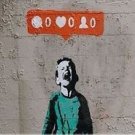Bansky Modern Abstract graffiti Handcraft Canvas Oil Painting Facebook 20x28
