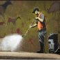 Bansky Modern Abstract graffiti Handcraft Canvas Oil Painting Cleaning 20x28