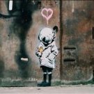 Bansky Modern Abstract graffiti art Handcraft HUGE Canvas Oil Painting 20x28"