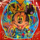 Mr Brainwash Mickey Mouse Bansky Modern Abstract Oil Painting on Canvas 24x32"
