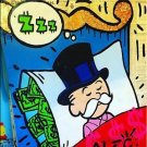 Alec Monopoly Handcraft HUGE Canvas Oil Painting Sleeping Idea 24x24"Unframed