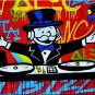 Alec Monopoly Abstract Handcraft HUGE Canvas Oil Painting DJ 20x40"-Unframed