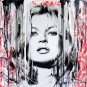 Mr Brainwash Kate Moss Models Bansky Abstract Oil Painting on Canvas 28x28"