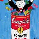 Alec Monopoly Abstract HUGE Oil Painting Canvas Campbell soup 24x36" Unframed
