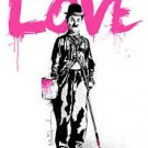 Mr Brainwash Chaplin love Bansky Modern Abstract Oil Painting on Canvas 24x32"