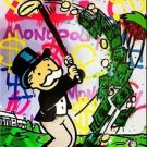 Alec Monopoly Abstract Handcraft HUGE Canvas Oil Painting - Golf 24x32"-Unframed