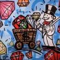 Alec Monopoly Abstract Handcraft HUGE Canvas Oil Painting Diamond 24x32"Unframed