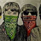 Mr Brainwash Beatles Bansky Abstract graffiti art Oil Painting on Canvas 24x40"