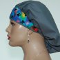 Surgical Bouffant Scrub Cap-Handmade-Nurse Cap-Medical Scrub Cap-Anesthetist Scrub Cap-100% Cotton.