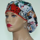 Bouffant Surgical Scrub Cap-Anesthetist Scrub Cap-Veterinarian Cap-Women's Hat-100% Cotton.