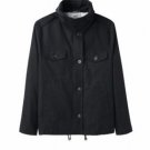 $360 MINT W TAGS HOPE black Surplus mid-weight linen cotton coat sz 34