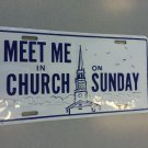"Meet Me in Church" License Plate