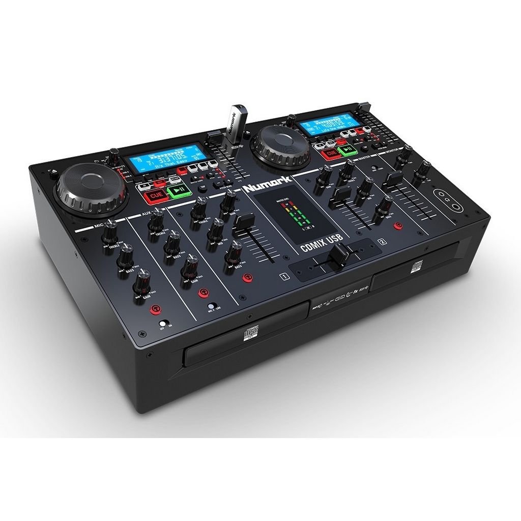 Numark CDMIX USB | DJ System mit Doppel-CD & USB Player + 3-Kanal Mixer mit EQ