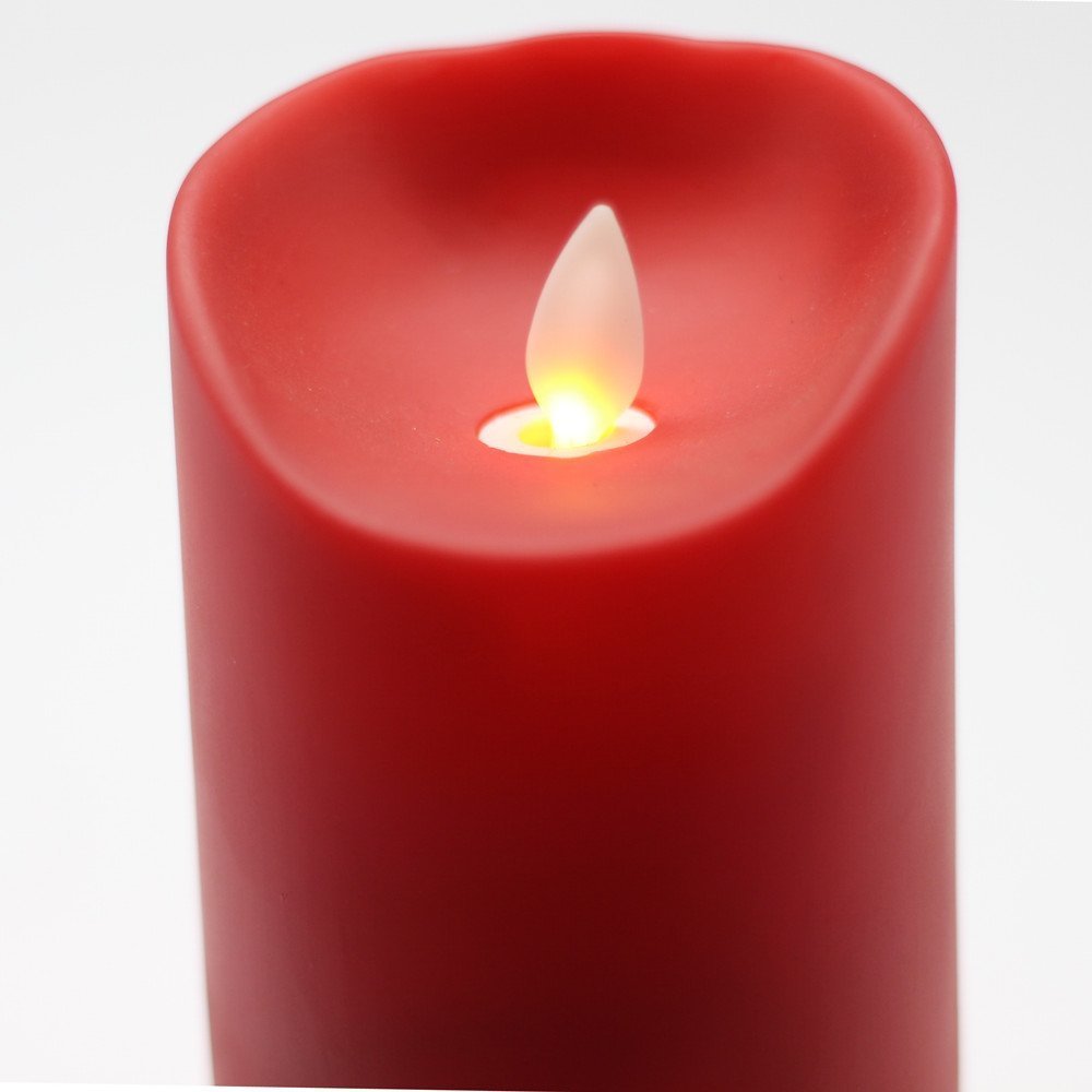 Flameless Battery Operated Pillar LED Moving Wick Flame Candle Light