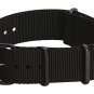 Clockwork Synergy - 22mm 2 Piece Classic Nato PVD Nylon Black Replacement Watch Strap Band