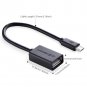 UGREEN 6 INCH BLACK MICRO MALE TO FEMALE USB 2.0 OTG CABLE