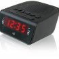 GPX C224B Dual Alarm Clock AM/FM Radio with Red LED Display (Black)