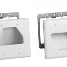 Datacomm 50-3332-WH-KIT Flat Panel TV Cable Organizer Kit - White