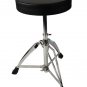 Drum Throne - Chrome Heavy Duty Double Braced Adjustable Round Swivel Seat Stoo